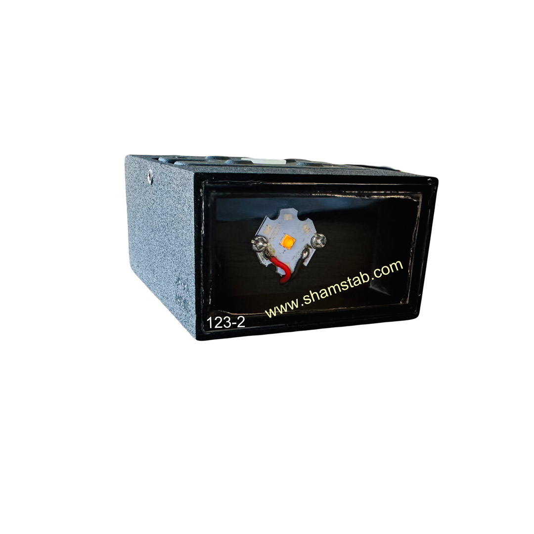 چراغ دکوراتیو دو طرفه کد 123.2 رنگ مشکی نور انبه ای 6 وات CREE زمرد