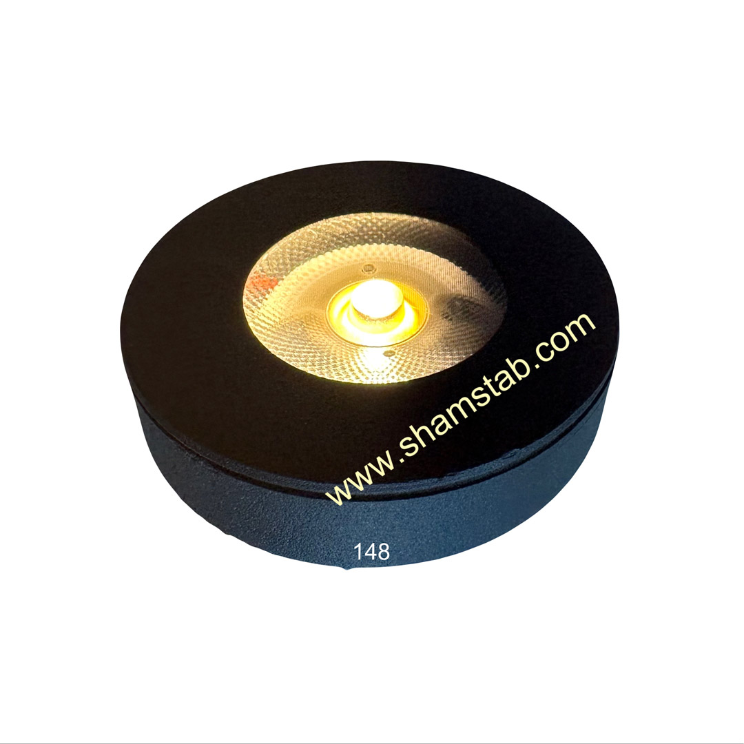 چراغ ساعتی روکار COB رنگ مشکی زمرد 2 وات