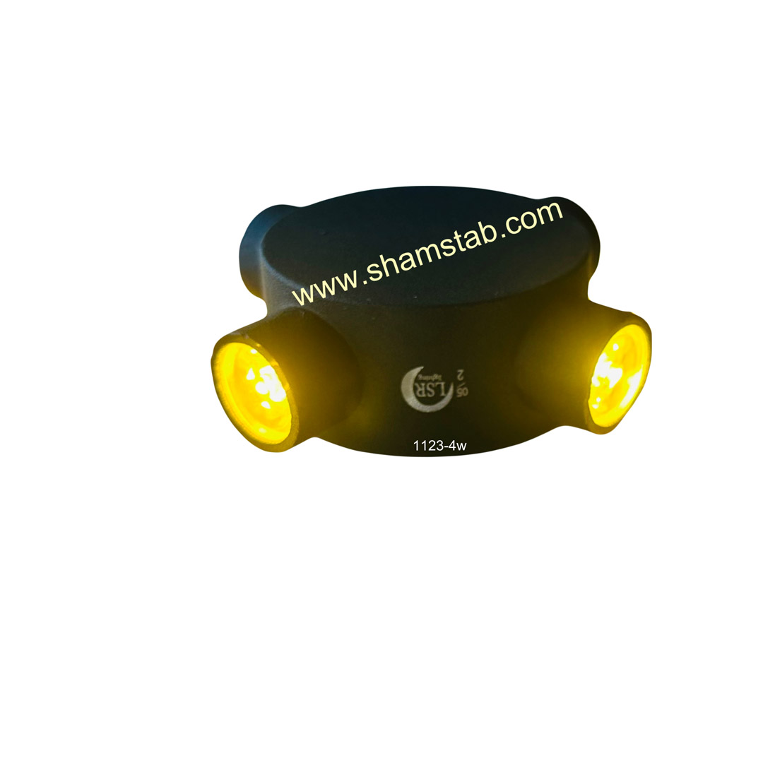 دکوراتیو گرد لوله ای کوتاه کد 1123 LG رنگ مشکی آفتابی 4 وات زمرد
