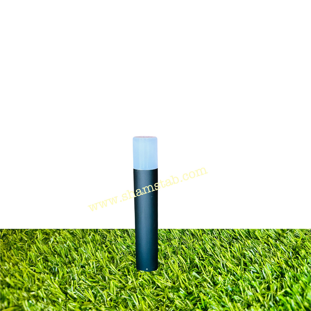 چمنی محوطه ای استوانه ای مشکی 30cm LSR1302 زمرد