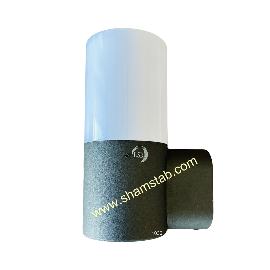 دیواری استوانه ای E27 1301 مشکی NN زمرد