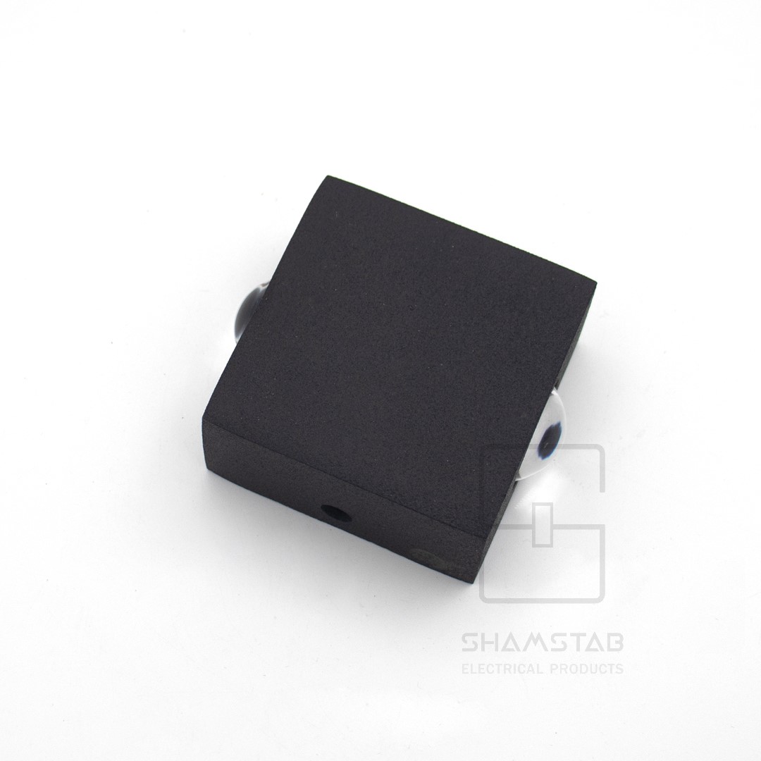 دکوراتیو دوطرفه کبریتی بدنه مشکی نور آفتابی کد LSR 1102 2 وات زمرد