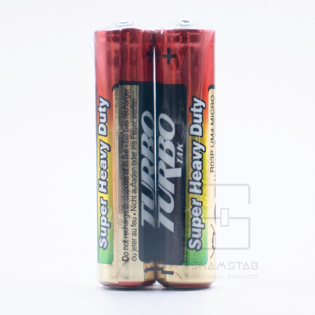 باتری نیم قلم شرینکدار(1200تایی) R03P AAA 2S ایران زمین