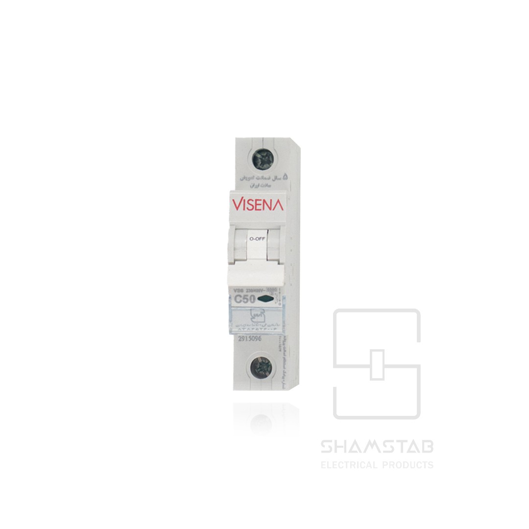 فیوز مینیاتور تک پل 50 آمپر 6KA VS6.1C50 تیپC(120تایی) ویسنا