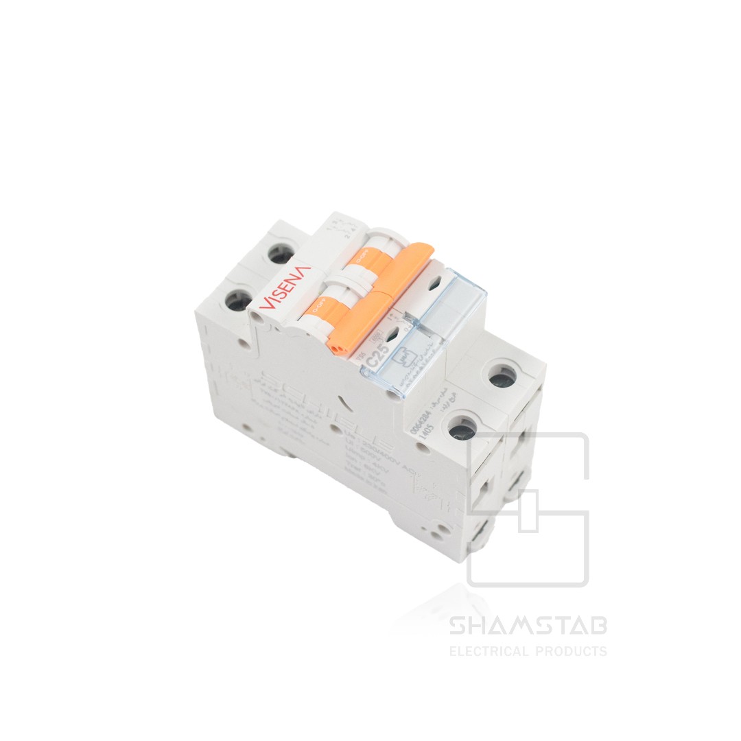 فیوز مینیاتور دو پل 25 آمپر 6KA VS6.2C25 تیپC(60تایی) ویسنا