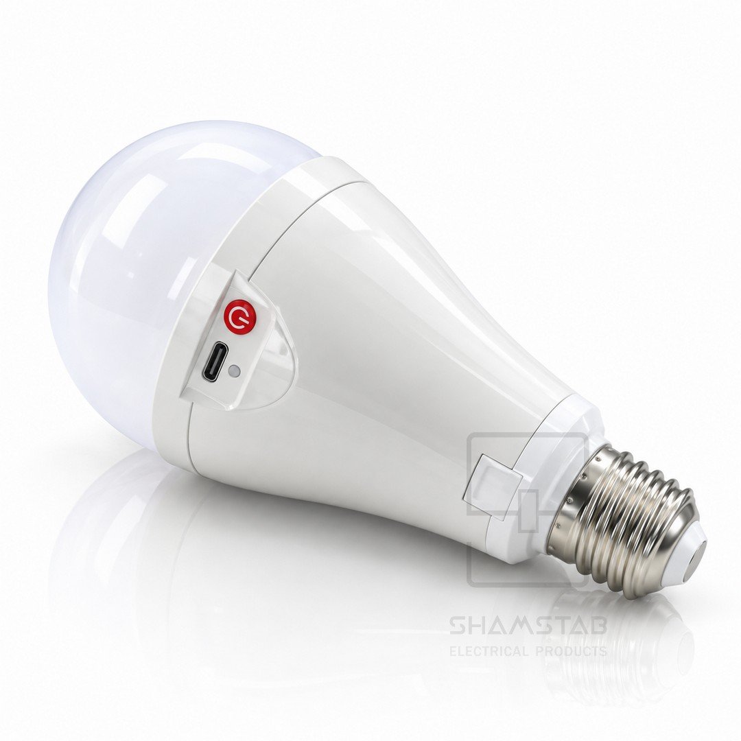 لامپ شارژي 20 وات 20 LED مارک B دکمه دار (کارتن آبي)کاربيست